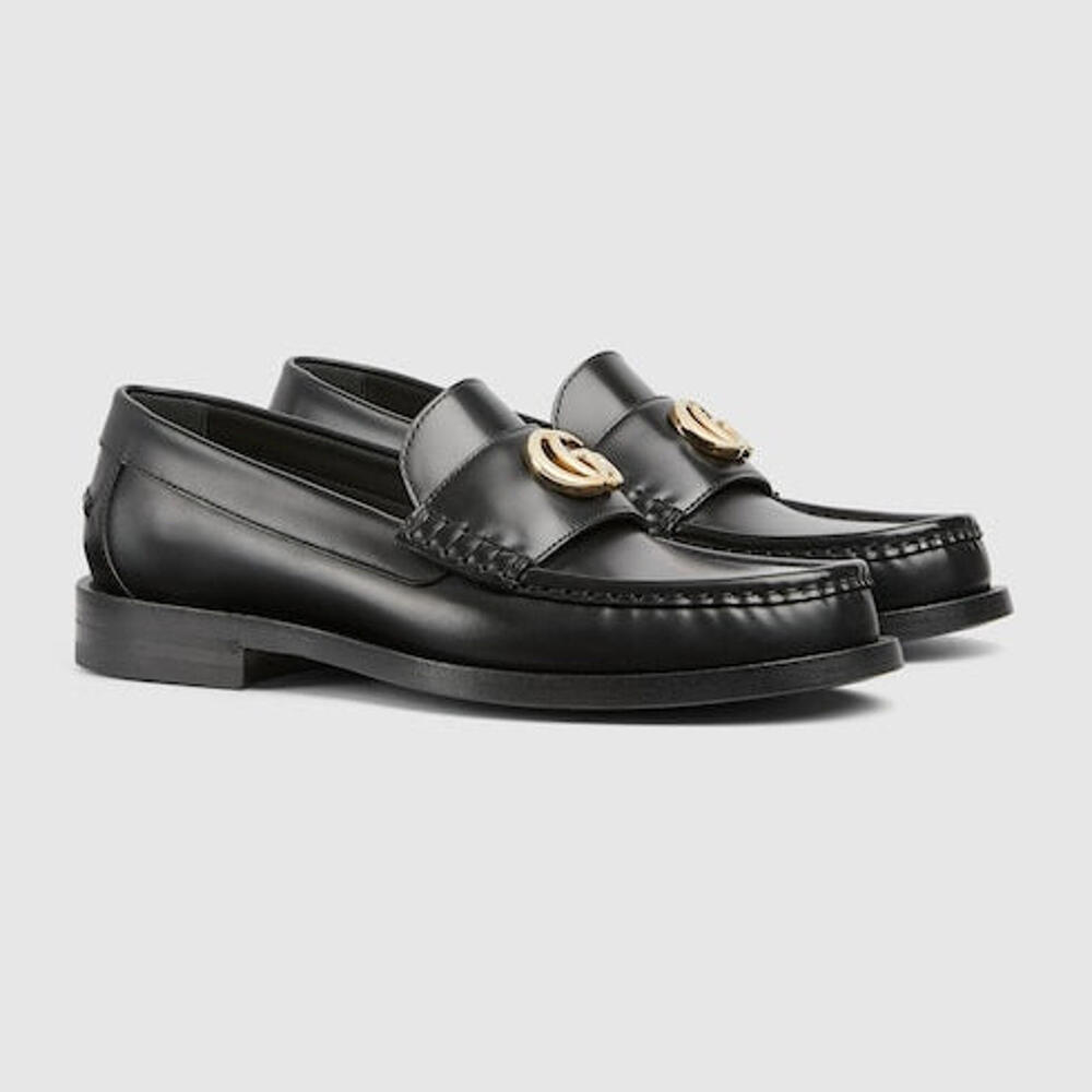 Gucci Double G Leather Loafers SIZE 39 - Picture 2 of 5